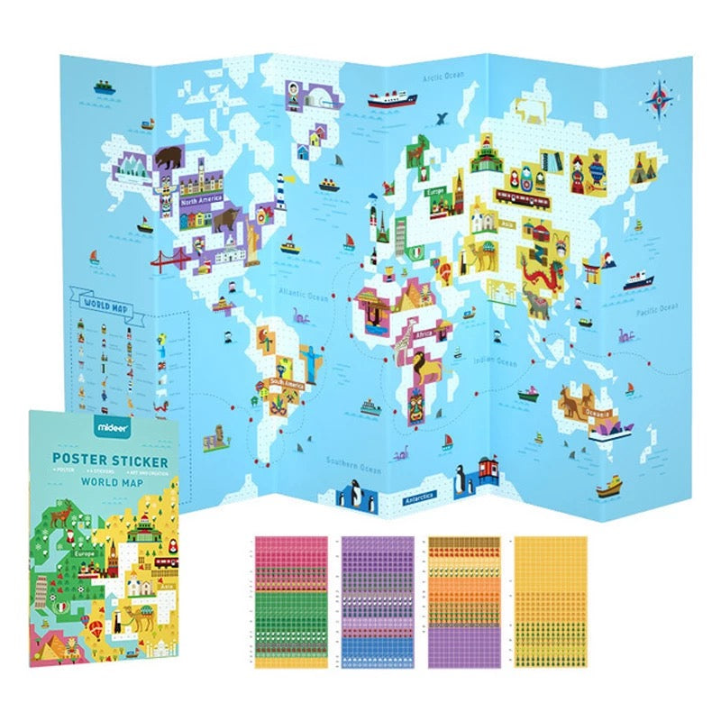 Sticker world map